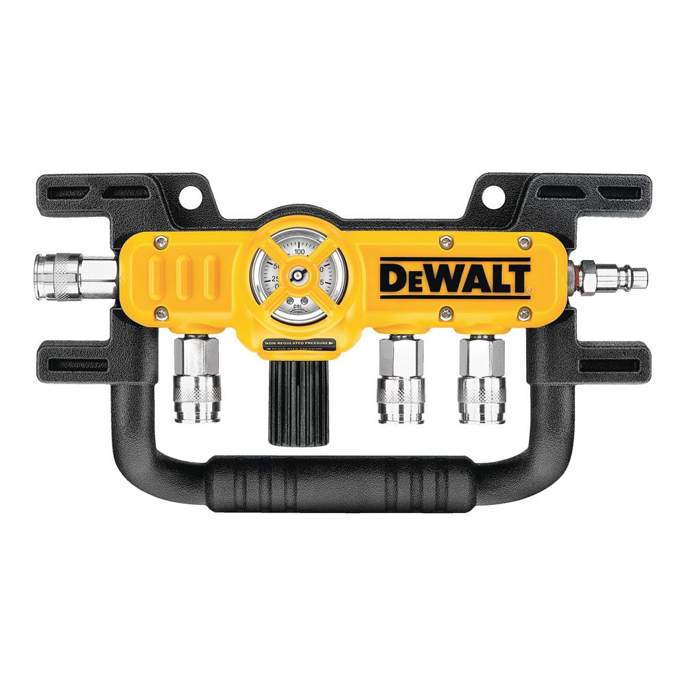 DEWALT Heavy Duty Quadraport - Air Line Splitter with Regulator D55040