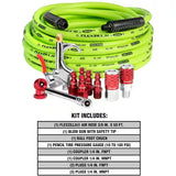 Flexzilla Air Compressor Kit 11-Pc 3/8-in 50-Ft 1/4-in NPT HFZCLB11D