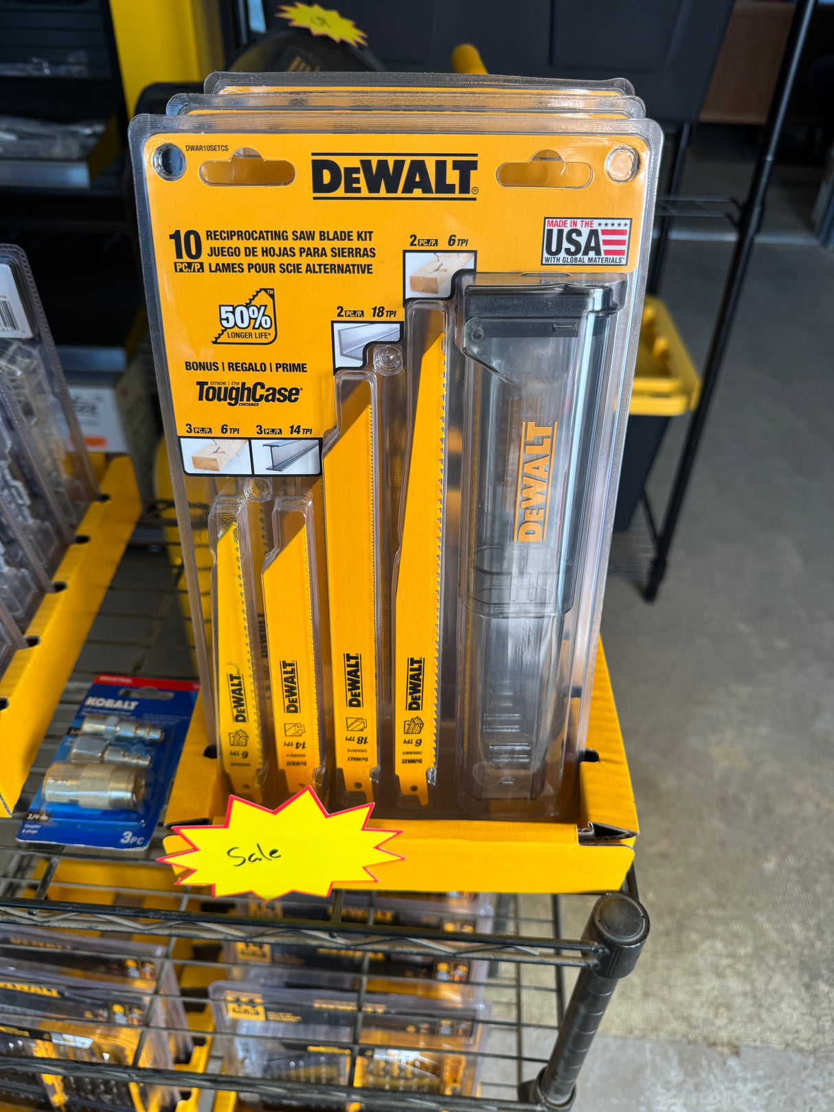 DEWALT 10 pc. Wood & Metal Reciprocating Saw Blade Set 10 -Pack Made In The USA